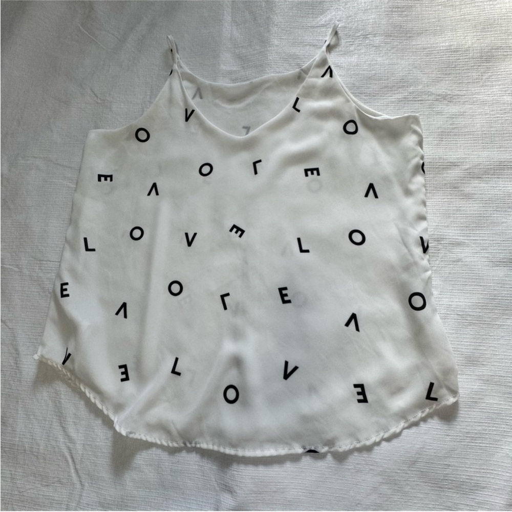 Ricki's White Camisole with Black Accents